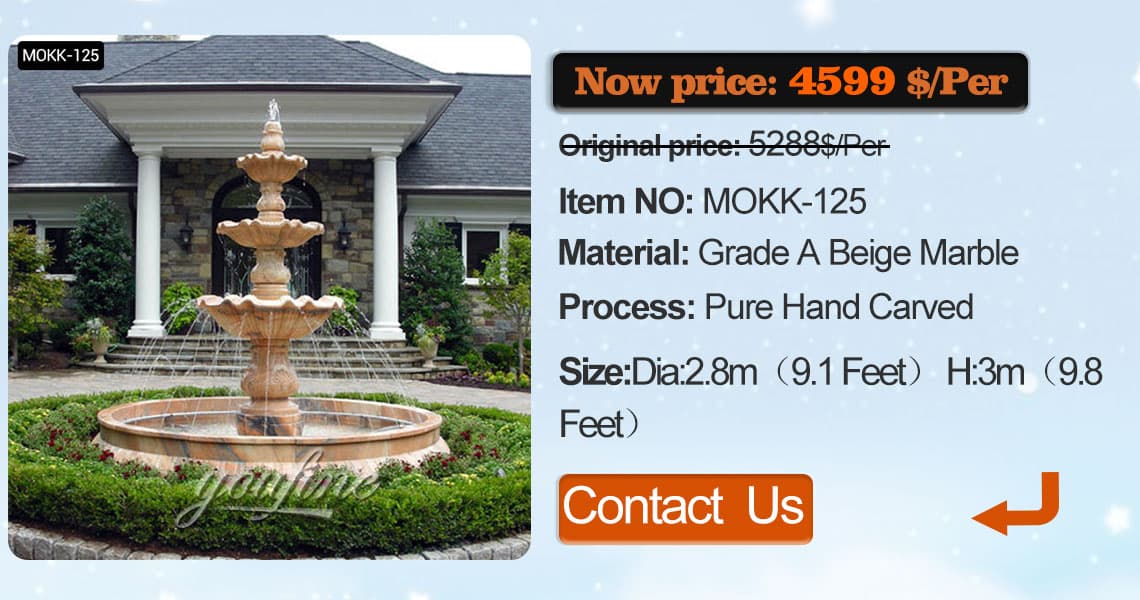 urban tiered water garden fountain with figures for sale