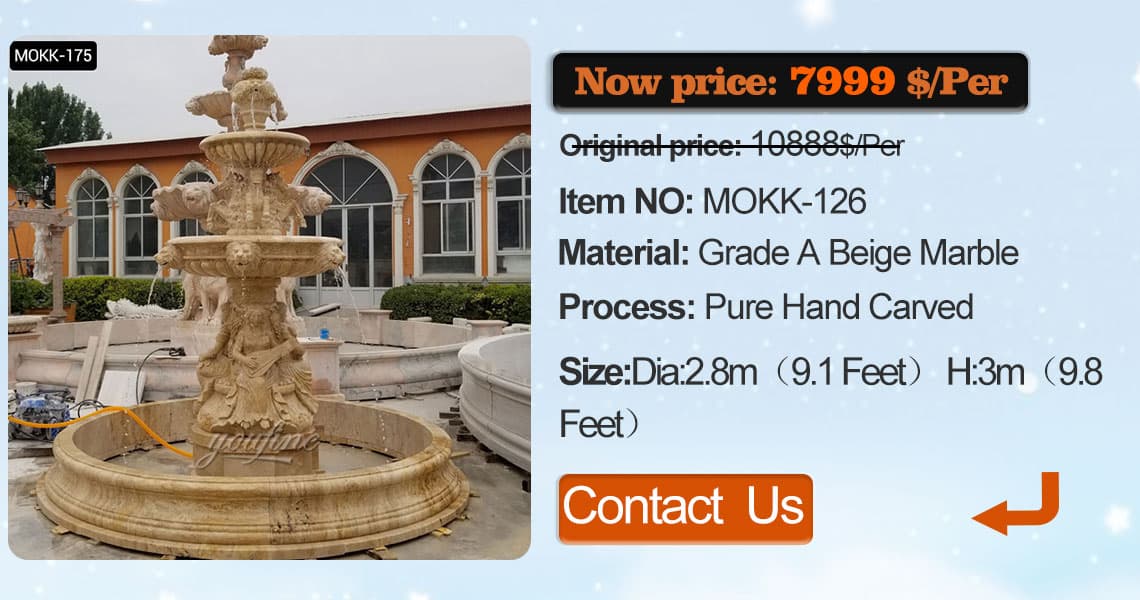 Extra outdoor 3 tiered marble fountain with figures Alibaba