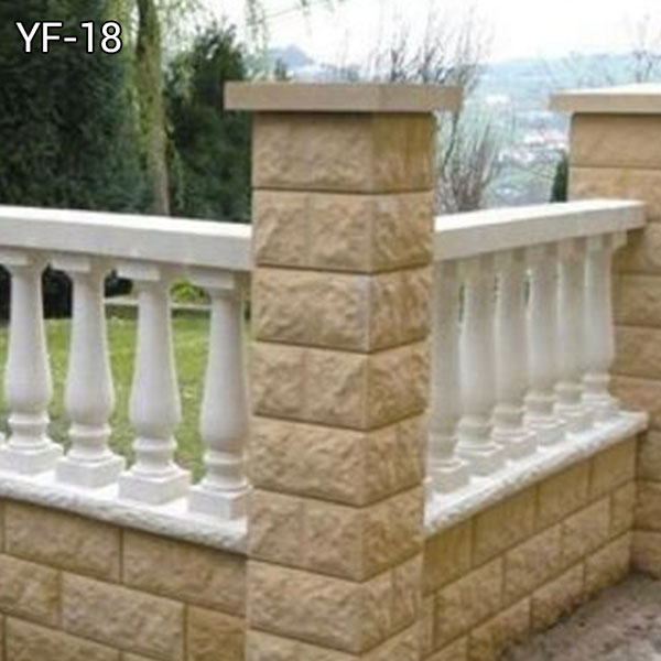 balustrade and handrail white for roof