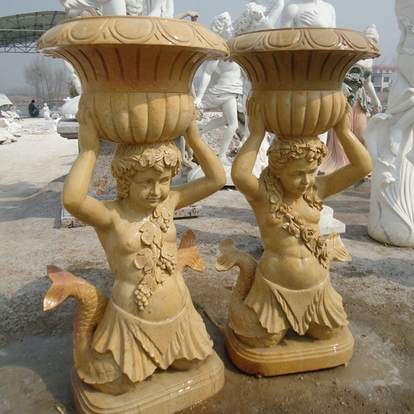 hot sale vintage stone planter urn for decoration