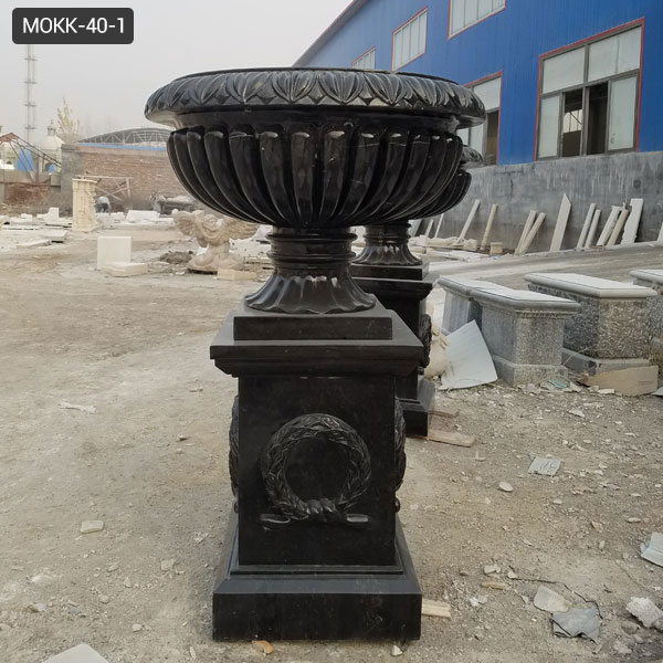 hot sale granite planter pedestal for garden decoration