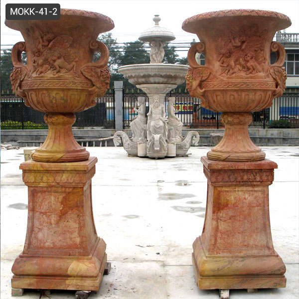 very large natural stone pot pedestal for decor