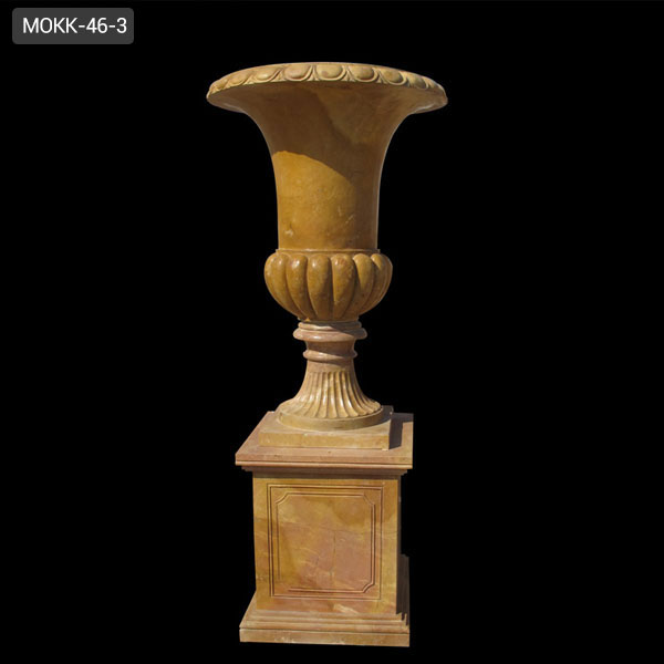 contemporary natural stone planter urn for garden decoration