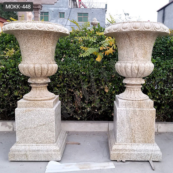 greek style outside natural stone pot pedestal