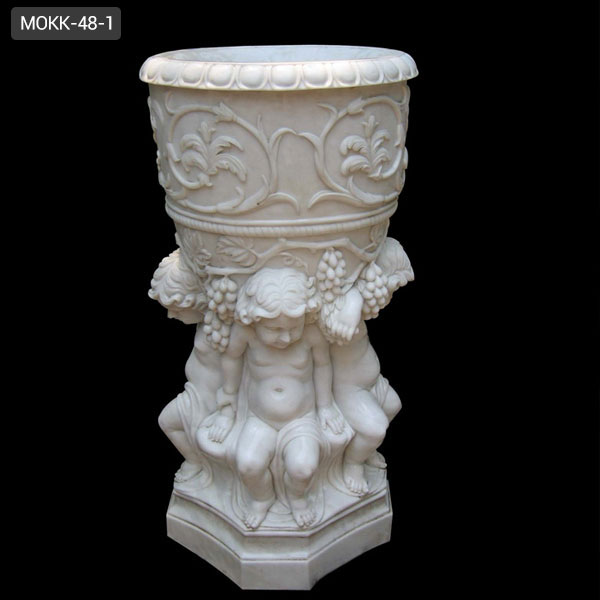 greek style outside natural stone pot pedestal