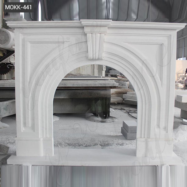 Carved Indoor white marble fireplace, View white marble ...