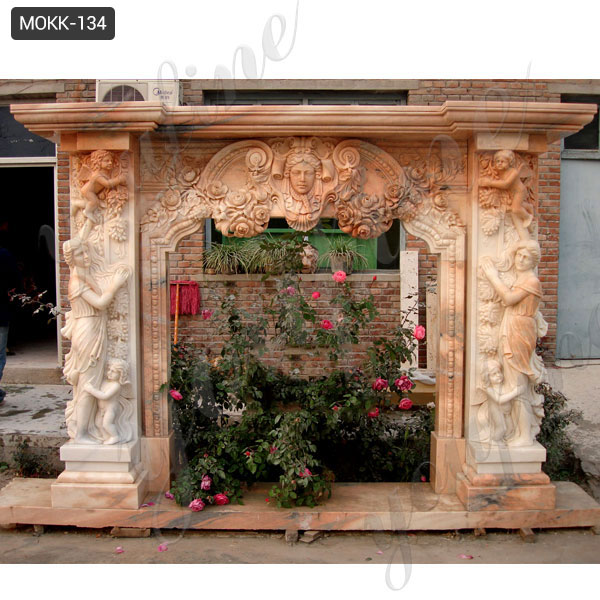 Interior Decoration French hand carved marble fireplace mantels