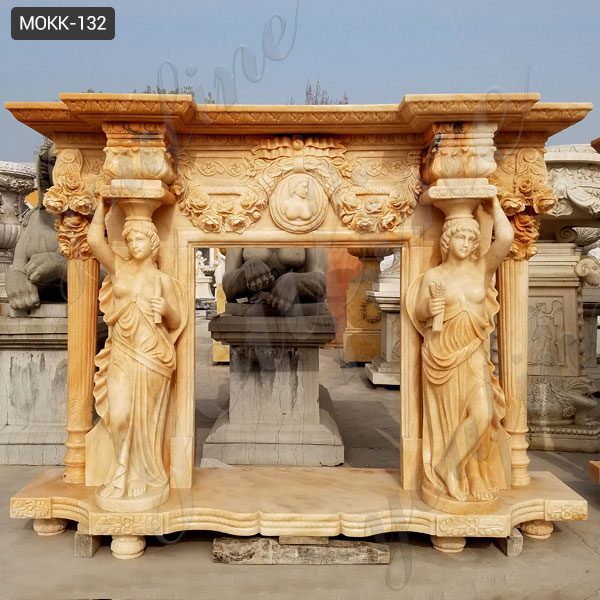 rustic lion travertine fireplace hearth for sale master ...