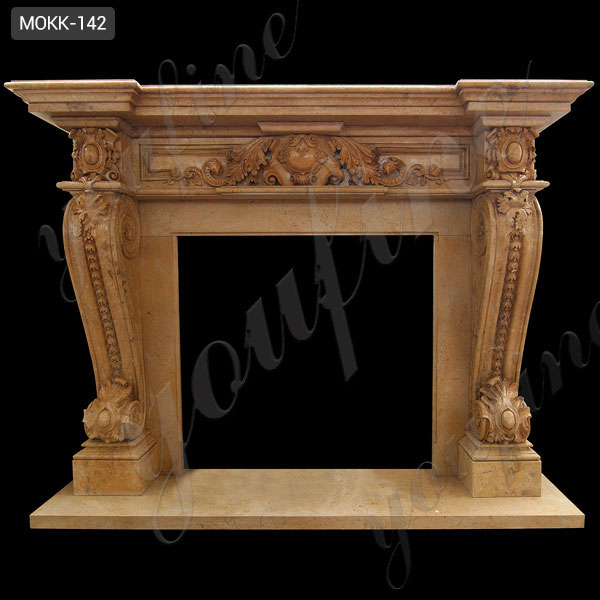 rustic lion travertine fireplace hearth for sale master ...