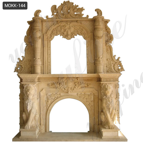 Interior Decoration French hand carved marble fireplace ...
