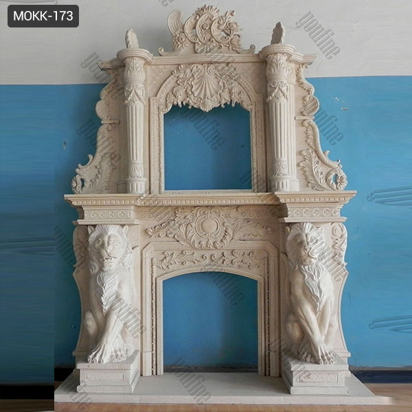 home decor mirror travertine fireplace hearth designs house ...