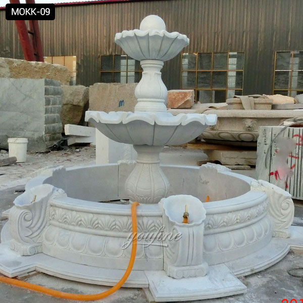 yard 3 tiered stone water fountain with mermaid UK