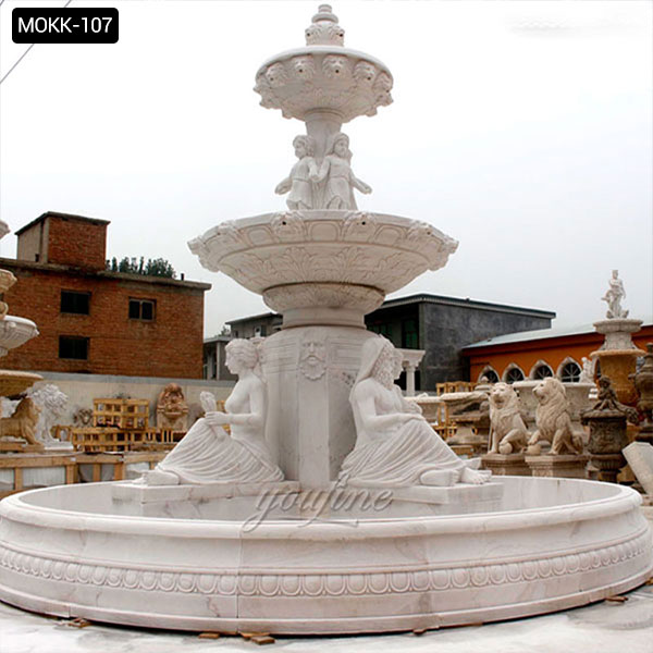 garden tiered stone fountain with animals UAE