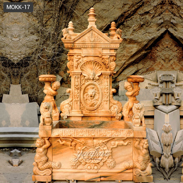3 tier stone water fountain urban with angels art ...