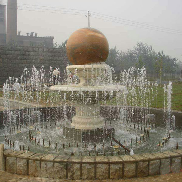 Modern outdoor tier stone water fountain with animals online