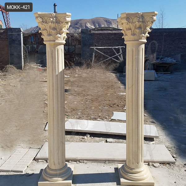 Modern house columns white marble carved pillars for sale TMC ...