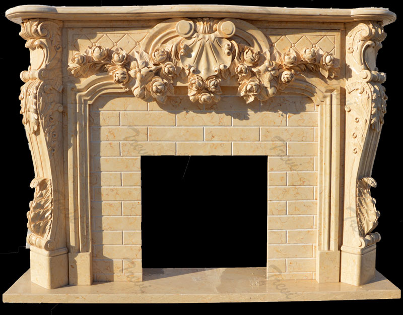 Antique stone french country firaplace mantels surrounds for sale