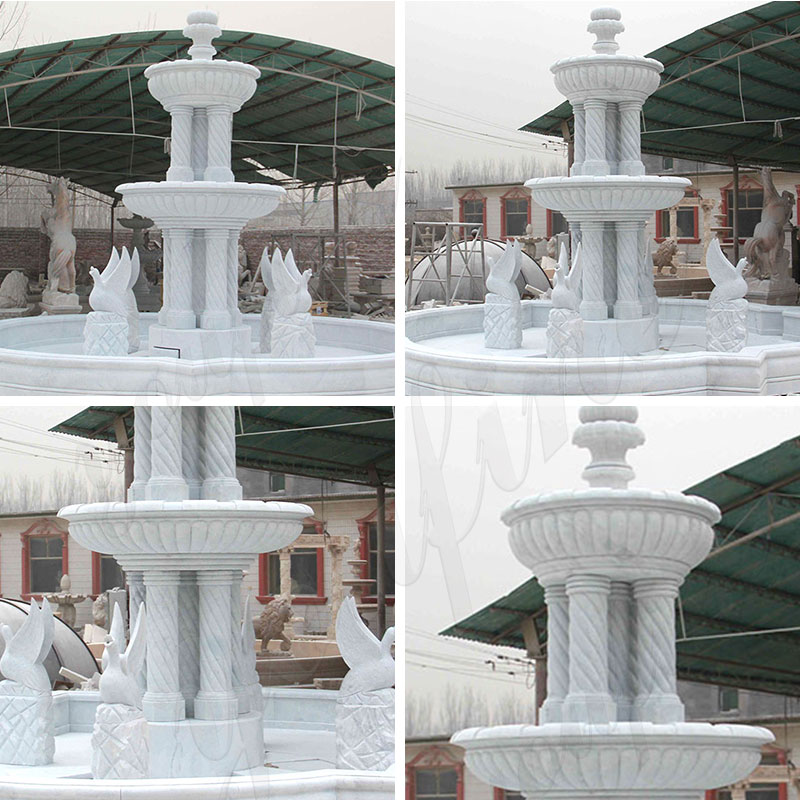 white tiered water fountain for sale