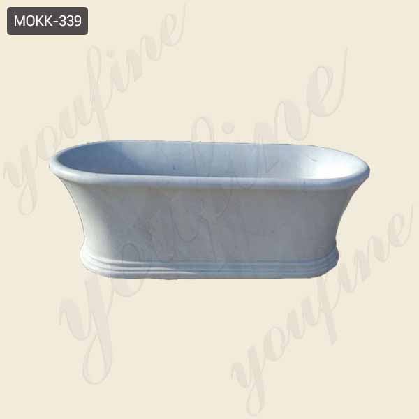 White Marble Interior Decoration Bathroom Essential Artifact Natural Marble Tub Hot Sale-MOKK-339