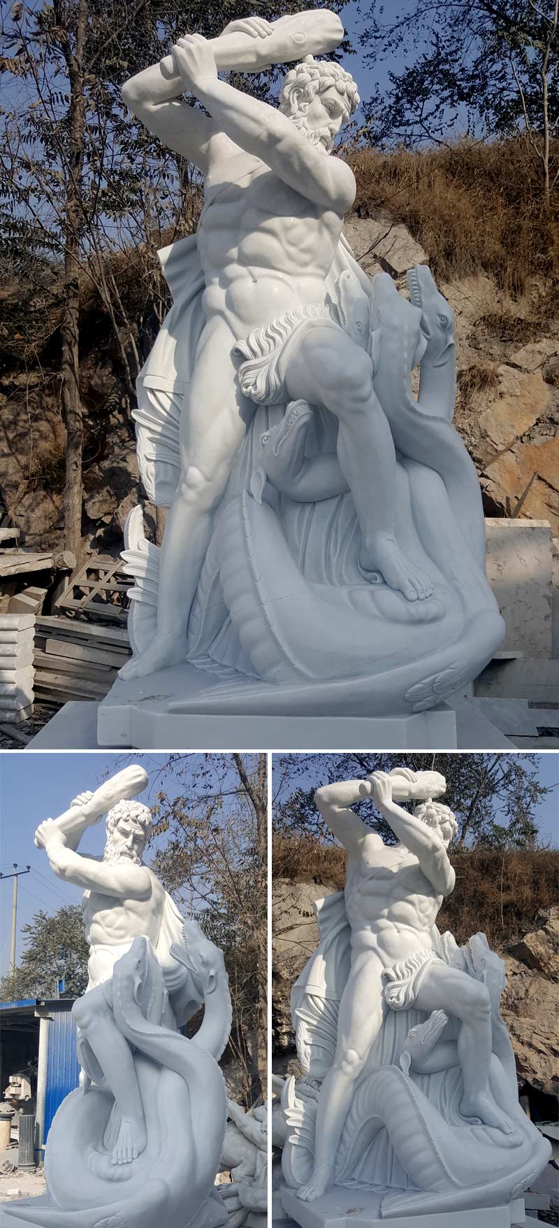 hand carved marble sculpture