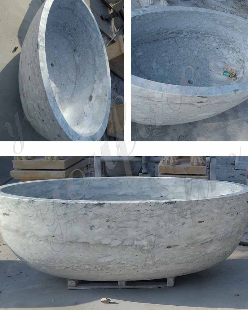 Marble Furniture Supplies Hot Sale Bathroom Marble White Bathtub Natural Marble Material for Sale-MOKK-101