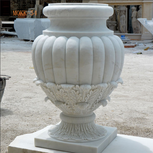Outdoor Decorative Effect Marble Natural Marble Modern Hot Sale Antique Flower Marble Planter-MOKK-54