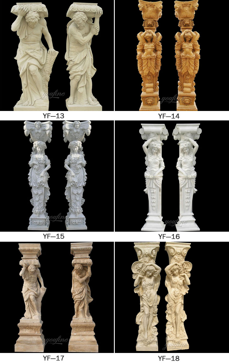 marble driveway pillars for house for sale