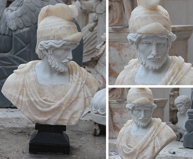 Life Size Custom Famous Classical  Roman Busts Design Replica With Pure Hand Carved for Garden or Indoor Decor for Sale-335