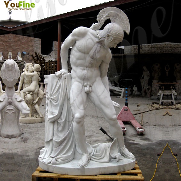 Exquisite White Marble Life Size Ares God of War Statue for Sale MOKK-81