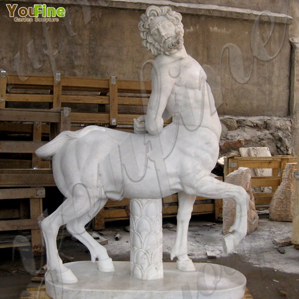 Famous Greek mythology Outdoor Garden Marble Centaur Chiron Statue supplier MOKK-79