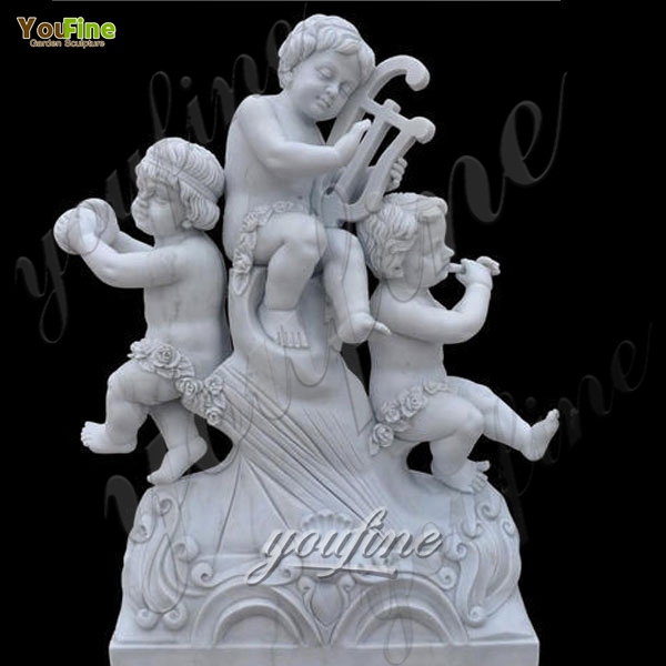 Garden Best White Marble Little Angel Statues Cherubs Statue for sale MOKK-202