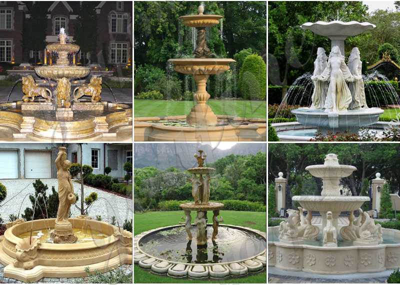 Three Tiered High Quality Marble Water Fountain Design Factory