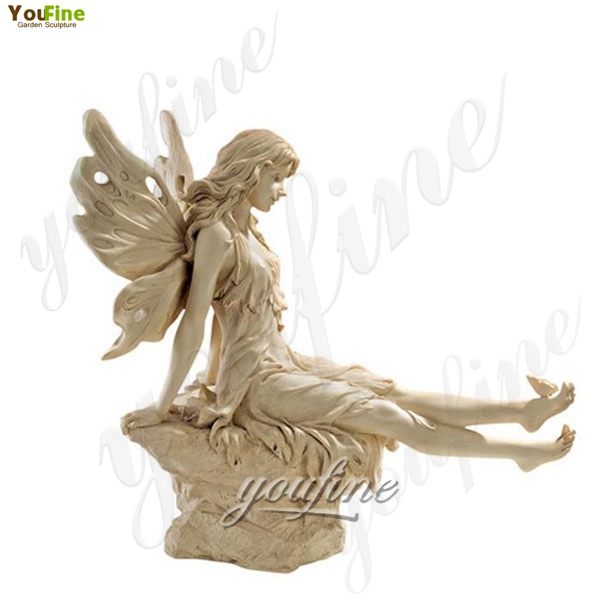 Life Size Marble Sculptures of Twinkle Toes Fairy Statue Garden Decoration for Sale MOKK-210