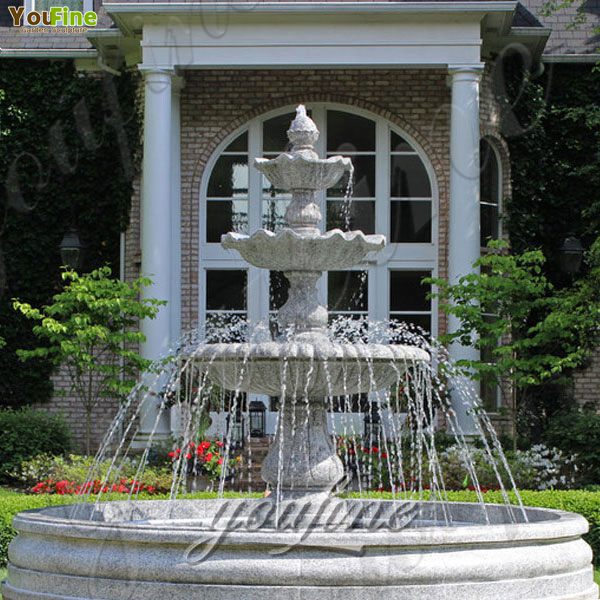 Outdoor Three Tiered High Quality Garden Marble Water Fountain Design MOKK-126