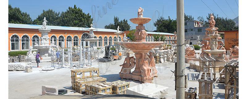 Garden Decoration Tiered Marble Water Lion Fountain for Sale