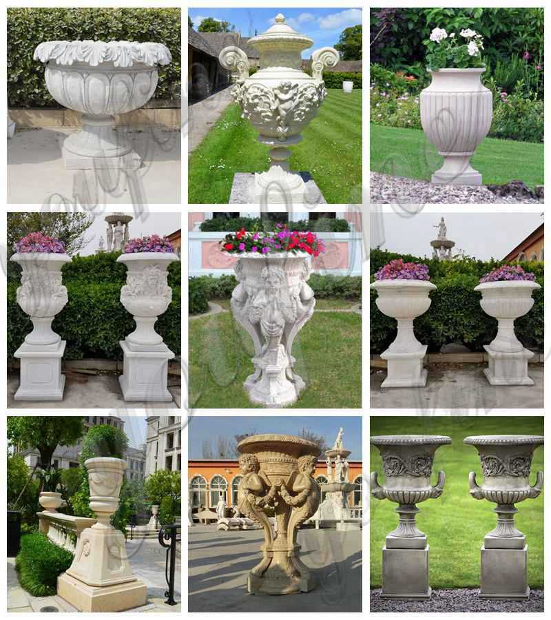 marble Flower Pots with Human for Sale MOKK-711