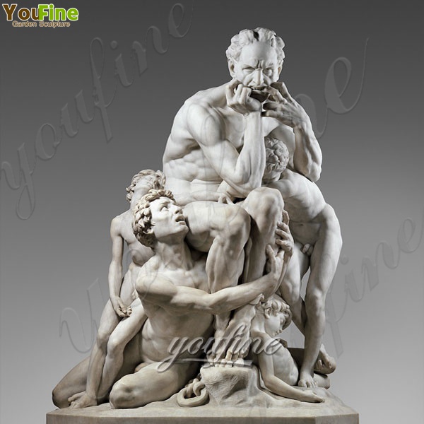 Life Size Famous White Marble Statue Ugolino and His Sons for Sale MOKK-209