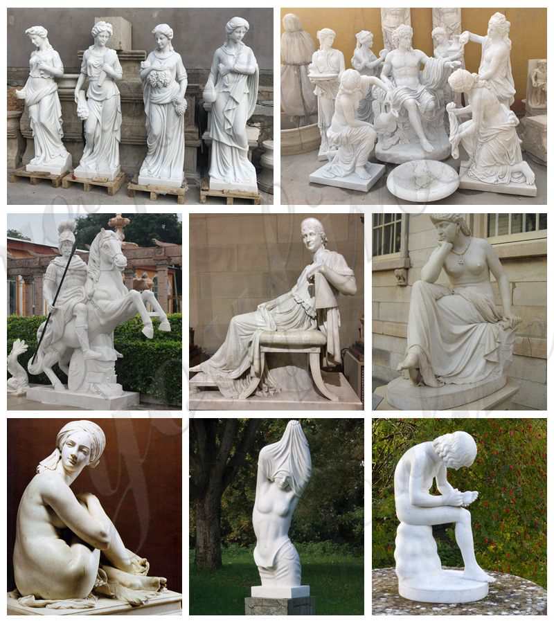 Life size famous White Marble Carving Statue Ugolino and His