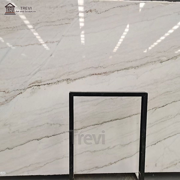White China Guangxi White Marble with Grey Grain Interior and Exterior Decoration for Sale MOKK-261