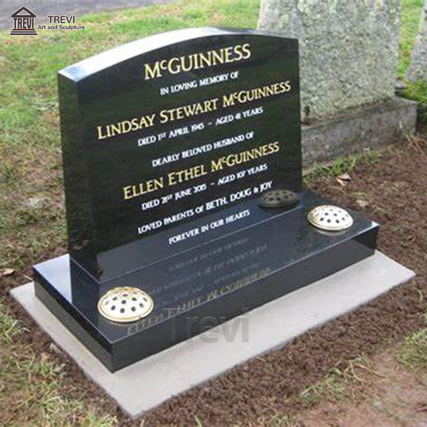 China Economic Cheap Black Granite Tombstones and Monuments Design for Sale MOKK-1223