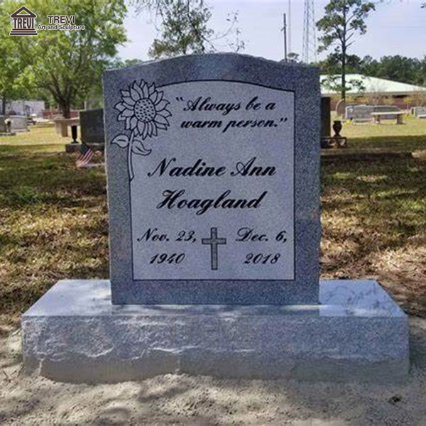 Cheap Economic Gray Monument Granite Tombstone Design and Prices for Sale MOKK-1226