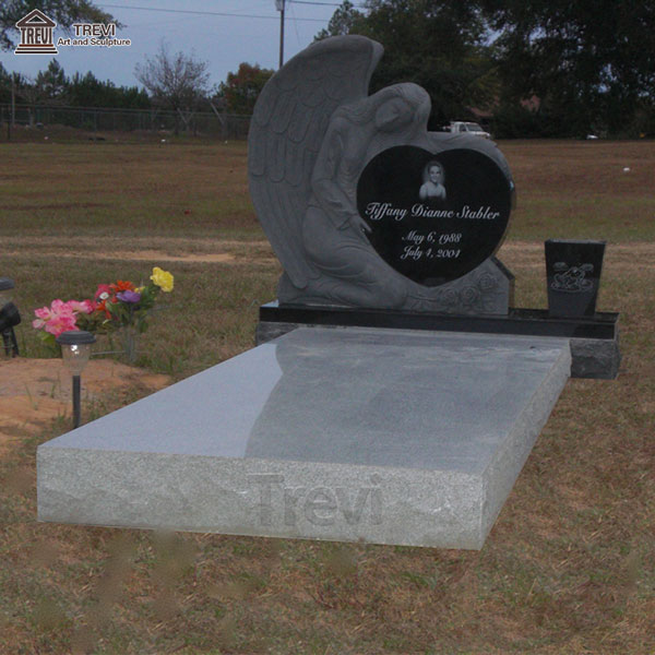 Modern Cheap Granite Angel Statue Tombstones and Monuments Designs for Sale MOKK-1228